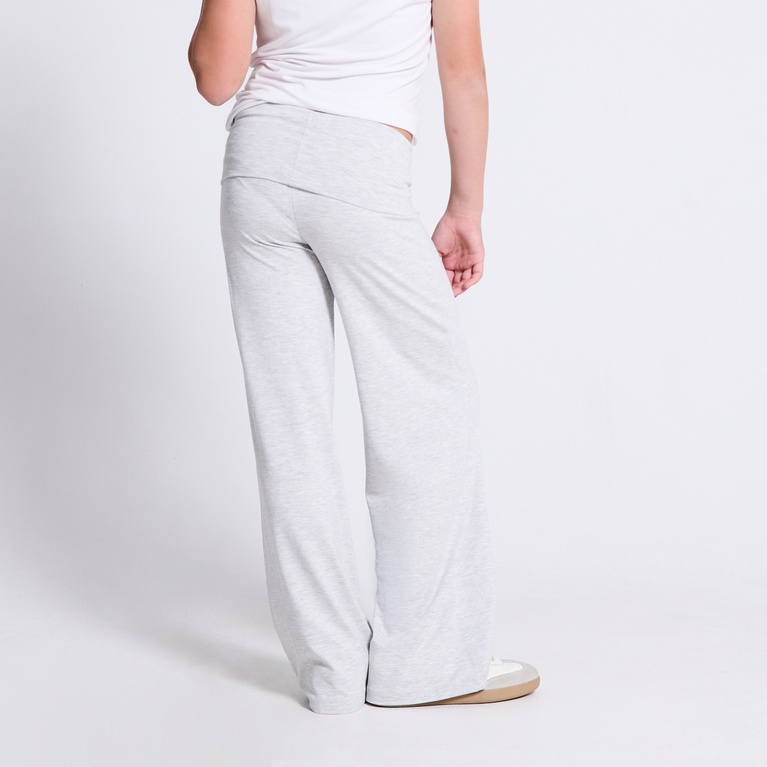 Foldable wide pants "Eleni star" Grey Melange
